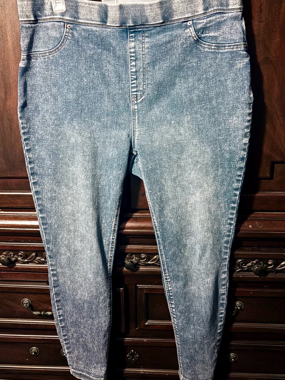 Terra & Sky Light Blue Washed Jeggings - High Rise